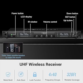 Amazon.com: Phenyx Pro 4-Channel Wireless Microphone System, UHF