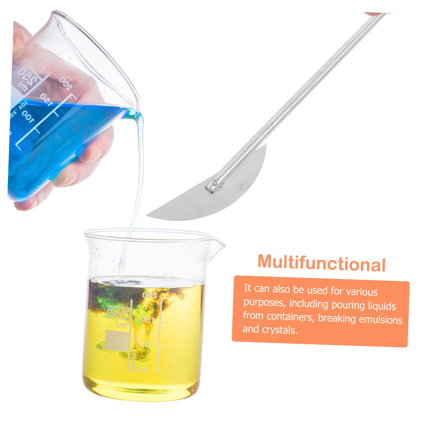 NAMOARLY Stainless Steel Stirring Paddle Lab Stirrer Paddle Lab Stirrer Mixer Accessory