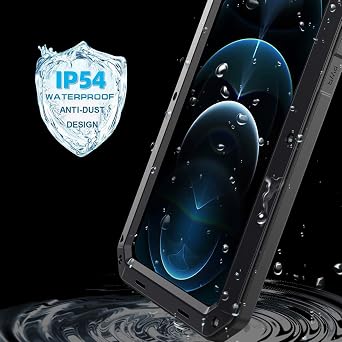 for iPhone 12/12 Pro Case Heavy Duty Metal Shockproof Tough Armour