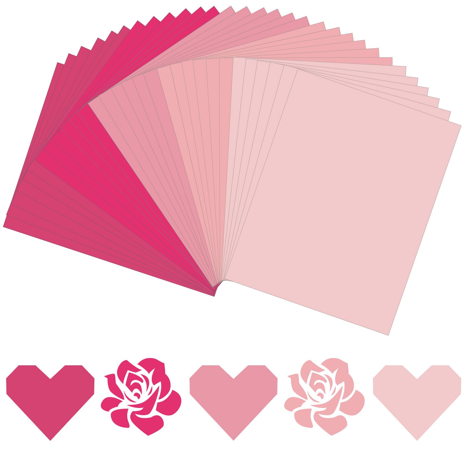 JULBEAR 30 hojas de papel de cartulina rosa, 8.5 x 11 pulgadas, papel grueso para niños, álbumes de recortes, escuela, oficina, impresión del día de Galentine, manualidades, tarjetas de invitación,