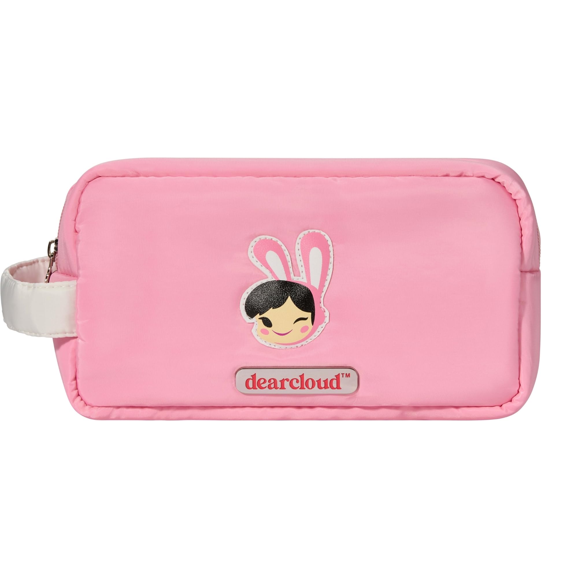 dearcloud Paul Frank Puffy Cosmetic Bag – Lightweight Makeup Organizer with Protective Puffy Layer & Easy Carry Handle – Travel Essentials (Bunny Girl)