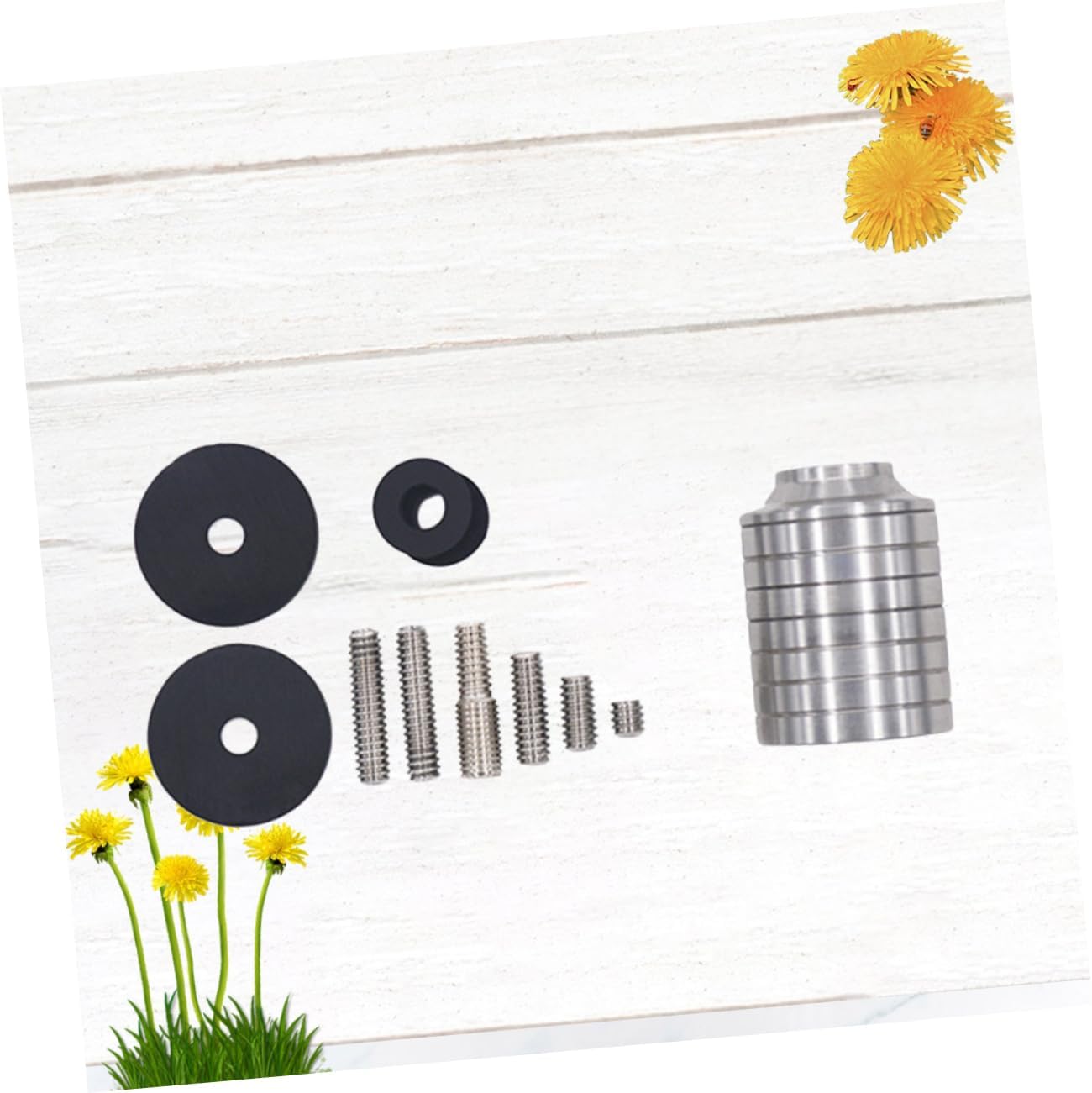 Bow Stabilizer Weight Stacks Set Dampening Features Compatible Archery Bows Silver Color for Outdoor Sports and Hunting Accessories