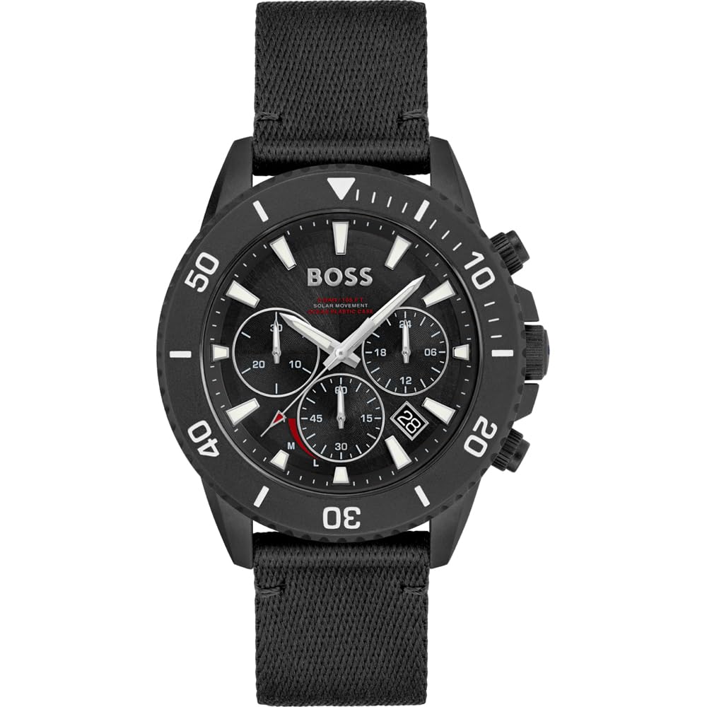 Hugo Boss Nylon Admiral Analog Black Dial Men Watch-1513918, Black Band (B09RQZ5BSL) Amazon Price History, Amazon Price Tracker