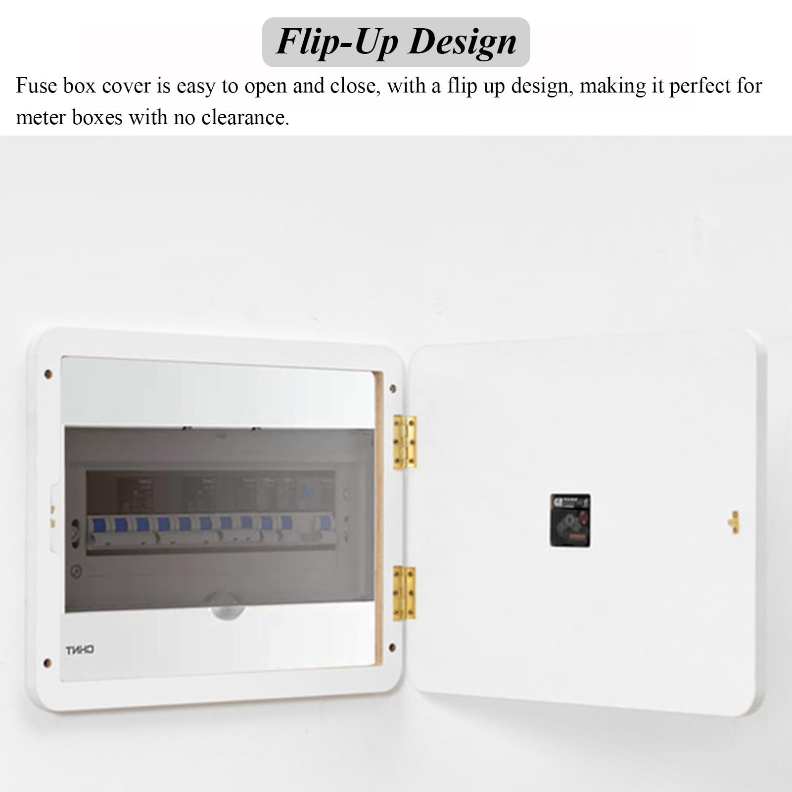 Tapa Cuadro Electrico Cubierta Multifuncional para Caja de Fusibles, Marco Artístico con Bisagras para Cubrir El Panel Eléctrico, Cubierta para Panel de Interruptores de 45Cm, 50Cm, 55Cm y 70Cm de Lar