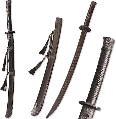 Vista 10 de Espada Hmong de polipropileno de alta resistencia para entrenamiento de artes marciales, espada antigua Samurai con funda para práctica