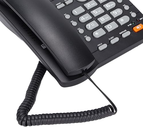 Miniatura 9 de Teléfono fijo con cable con pantalla LCD, identificación de llamadas, función de silencio, redireccionamiento de escritorio, teléfonos con cable