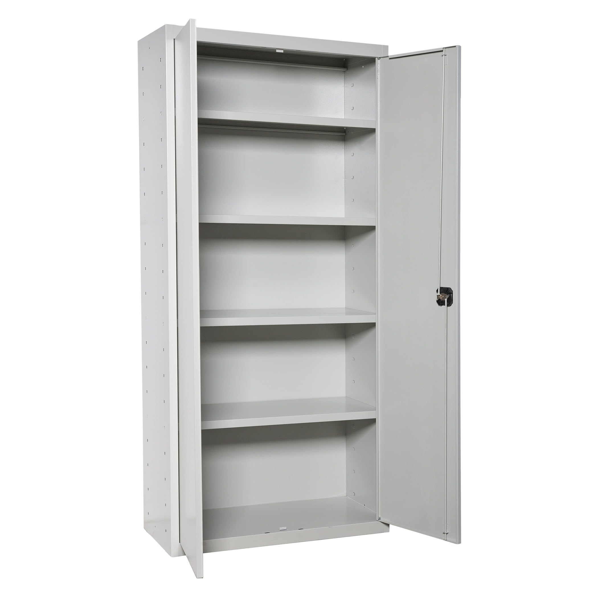 Simon Rack Amario Metálico Almacenaje, 1800x600x400 mm, Armario Multiusos, 2 Puertas, 4 Estantes, Gris - Simonlocker