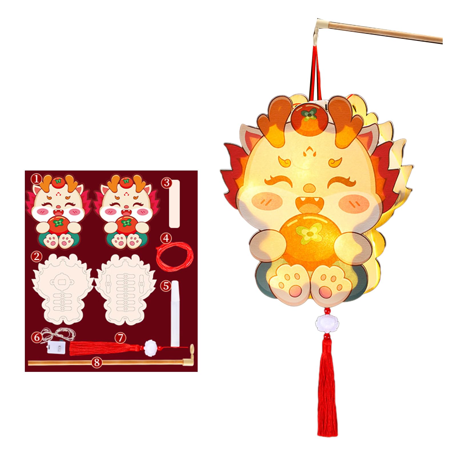 Elnwnnkc Chinese Lamp Festival Culture Craft Lamp Set Suitable for Kids Party New Year Celebrations Family