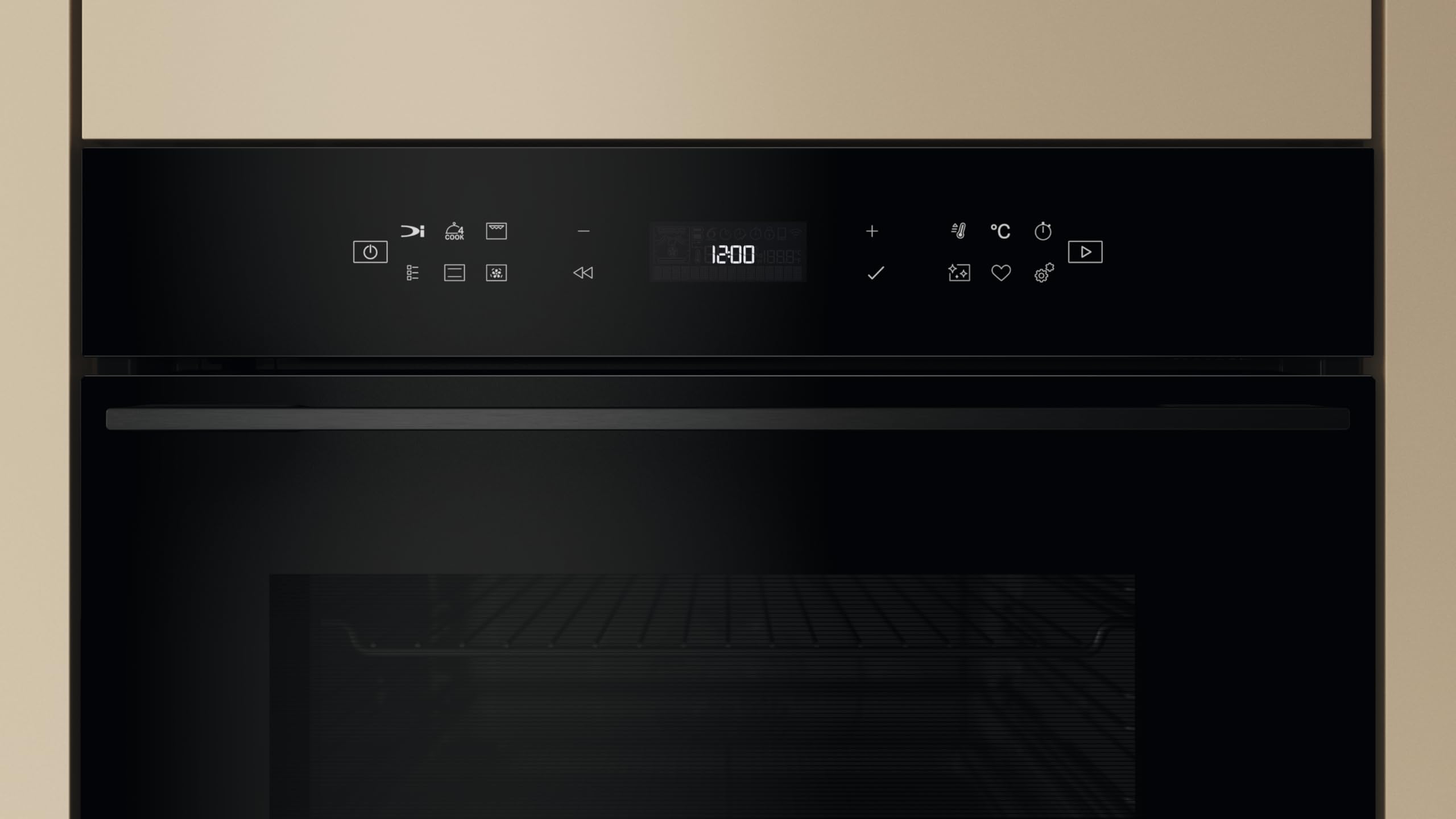 Bauknecht BBI7 310C PIZZA Einbau-Backofen, 60 cm, 73 l, inkl. Pizzastein & Holzschieber, 310°C Pizzafunktion, 56 Funktionen, AirFry, Multi-Level-Kochen, Pyrolyse & Hydrolyse, SoftClose, Schwarz