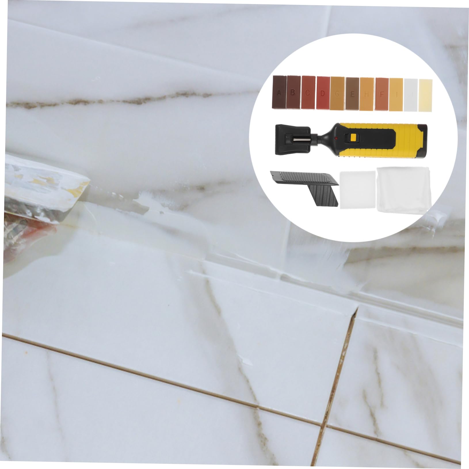 Amosfun Kit Reparación Madera Cera para Vinilo Parquet Arañazos y Grietas Muebles Batería