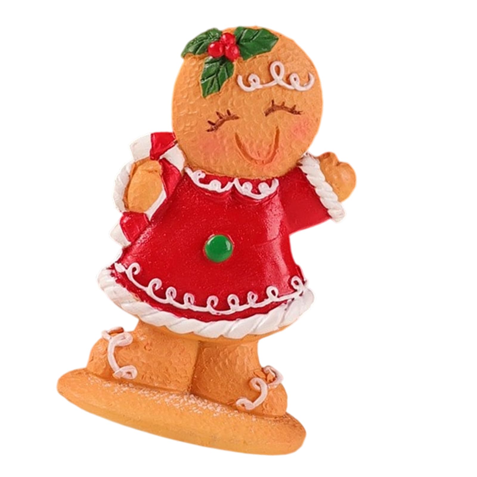 Tsophreniq Gingerman Resin Ornament Christmas Desk Decoration for Living Room Bedroom Party Centerpieces Resin Decoration