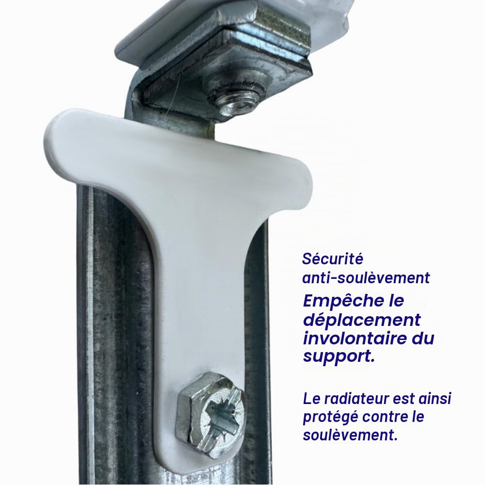 2x Support pour Radiateur 500 mm, Console de Montage Rapide Console Murale Console pour Radiateur, Support pour Radiateur Fixation Suspension Console