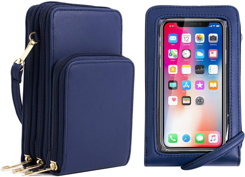 Crossbody Cellphone Purse Women Touch Screen Bag RFID Blocking Wallet Handbag Shoulder Strap
