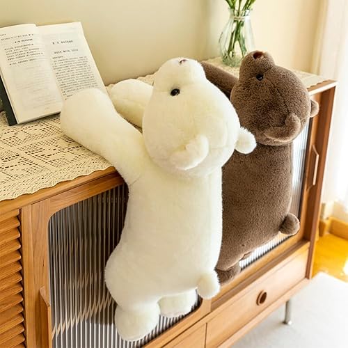 Miniatura 4 de SNOWOLF Almohada suave de peluche de perro lindo de peluche Kawaii para niños y niñas, novia, cumpleaños, Navidad, día de San Valentín, marrón, 12