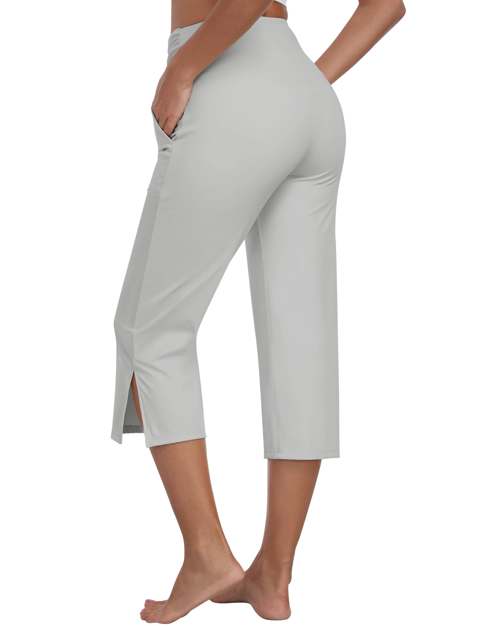 MoFiz Pantalon de randonnée 3/4 pour Femme Été Capri Pantalon de Yoga Stretch avec Poches