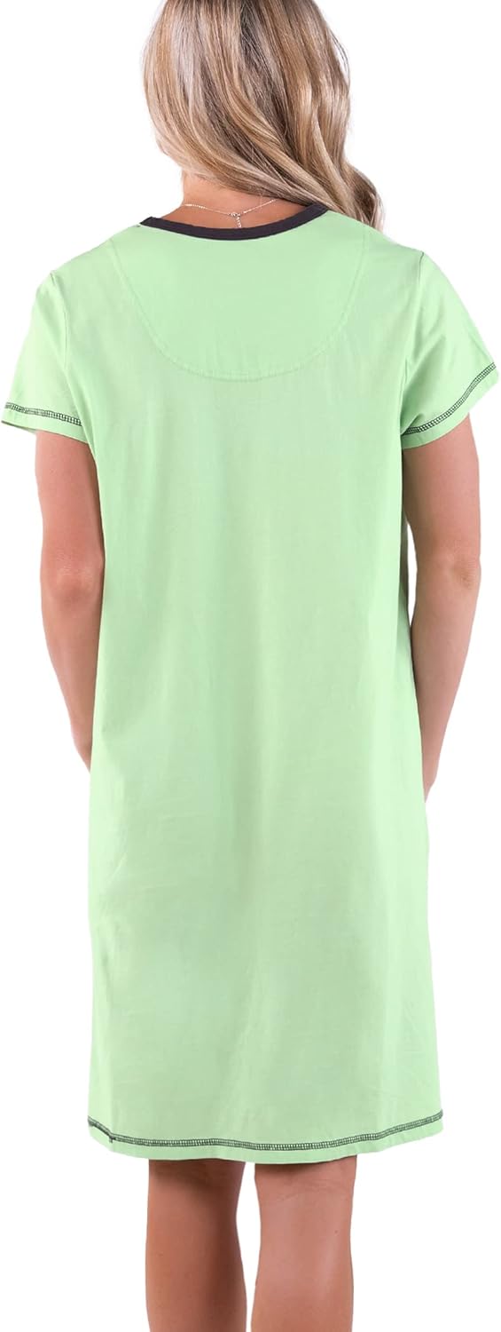 Lazy One Women's Nightgown, Funny V-Neck Sleep Shirt for Women, Novelty Pajama Tees - Image 2