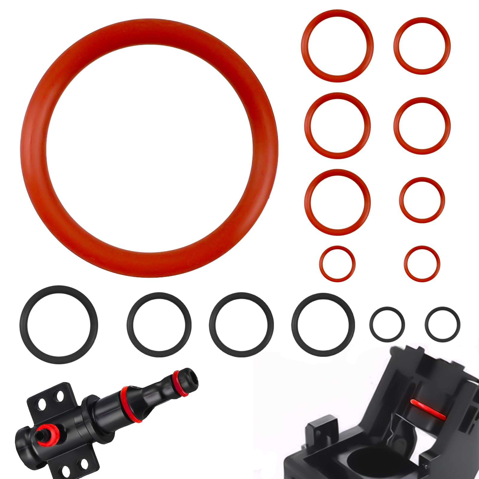 Kit Joints Toriques Silicone Pour Machines à Café Philips Saeco - 30 Pièces + Brosses De Nettoyage