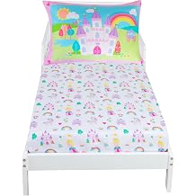 Todays Kids Princess 2-Piece Toddler Sheet Set - Breathable 100% Soft Brushed Microfiber Polyester, Standard Size Toddler Bed Sheets, Gentle on Delicate Skin, Fitted Princess Bedding & Pillowcase Set