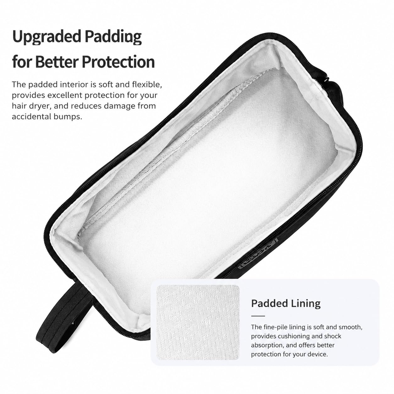 Bolsa de Almacenamiento de Viaje para Secador de Pelo, Funda Plancha Pelo con Asa Portátil Compatible con Dyson Airwrap Styler y Shark Flexstyle, Dyson Supersonic y Rizador, para Viaje