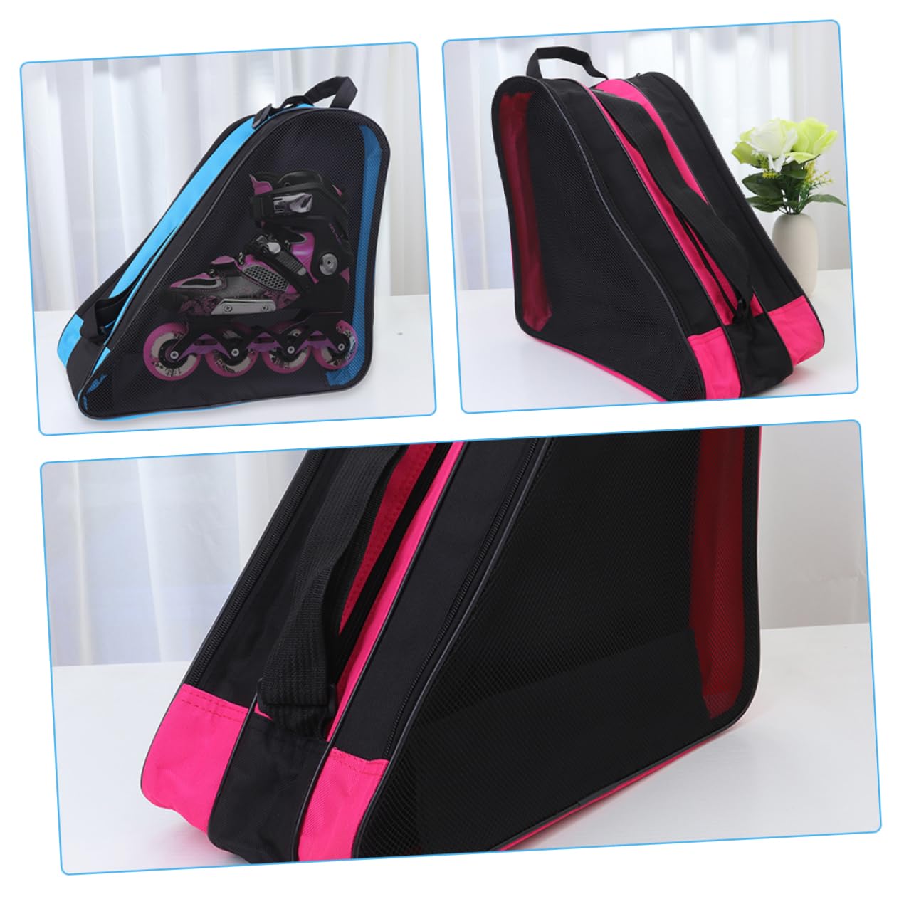 2 per Resistente Alluso Contenitore Traspirante per Scarpe Pattinaggio Bambina Custodia e Facile per Trasporto Outdoor