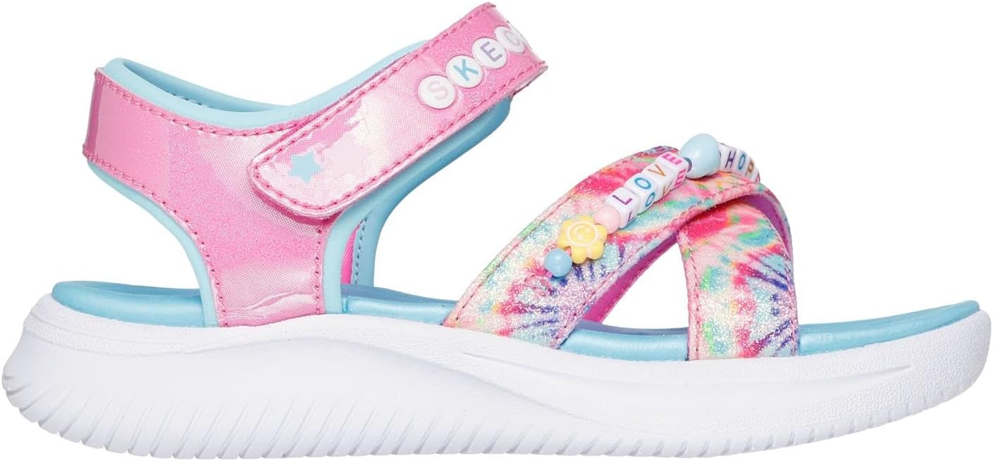 Skechers Girls' Jumpsters Sandal-tie Dye Bffs