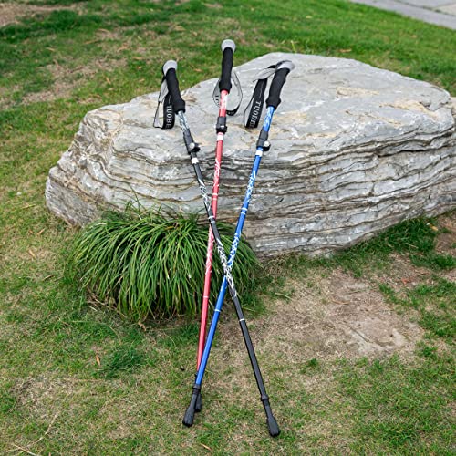 Bastoni trekking pieghevoli, estensibili, 5