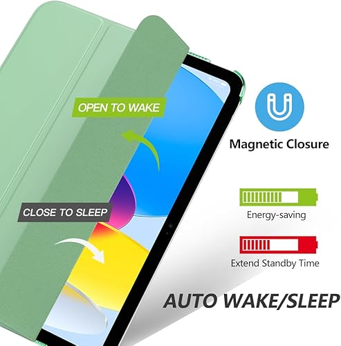 Vista 261 de MoKo Funda para iPad (A16) de 11ª generación de 11 pulgadas 2025, funda para iPad de 10.9 pulgadas 2022, carcasa trasera translúcida de Plateado