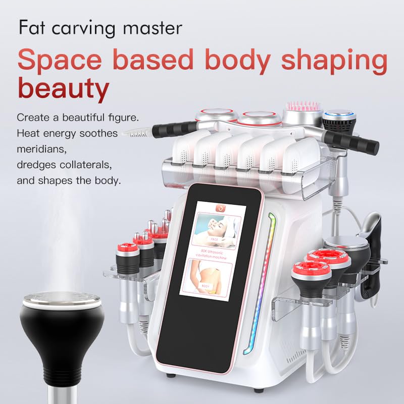 Elitzia 13-in-1 Professionelle Körperformungsmaschine, 80K Kavitation RF Vakuum Lipo Laser & EMS Multifunktionale Schönheit Gerät
