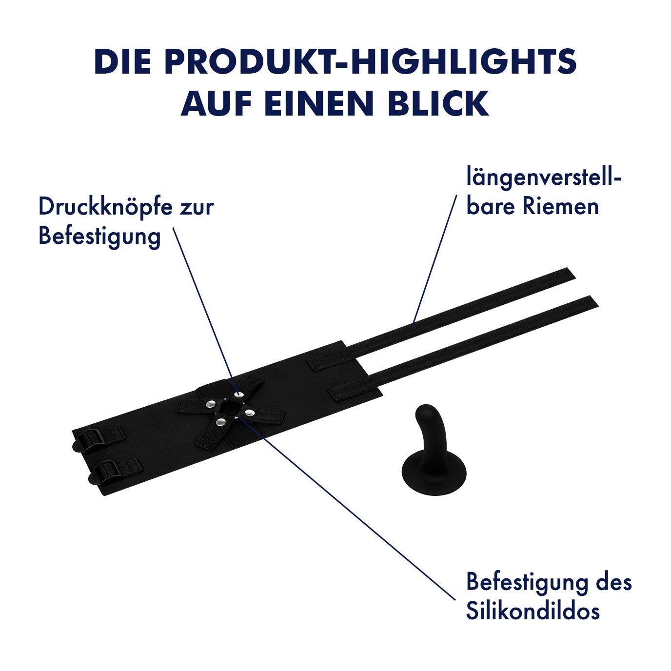 EIS Oberschenkel-Strap-On mit Dildo | Dildo aus heutfreundlichem Silikon |  Sex-Spielzeug fr Paare | 13 cm : Amazon.de: Drogerie & Krperpflege