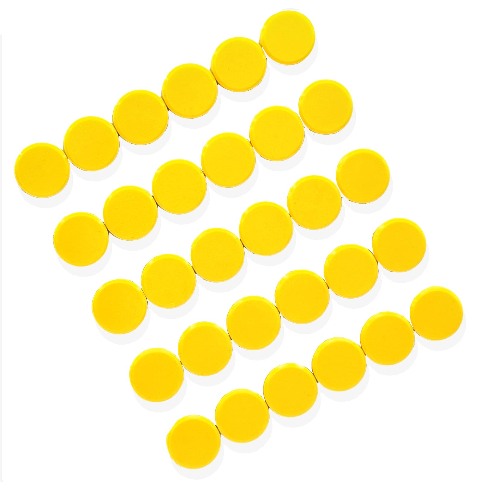 Imanes Nevera, 30 Piezas Imanes, Imanes Potentes Imanes Pequeños, Imanes Pizarra Magnetica, Imanes Redondos Iman, para Pizarra Magnetica Nevera, Calendarios,Oficina, Escuela (Amarillo)