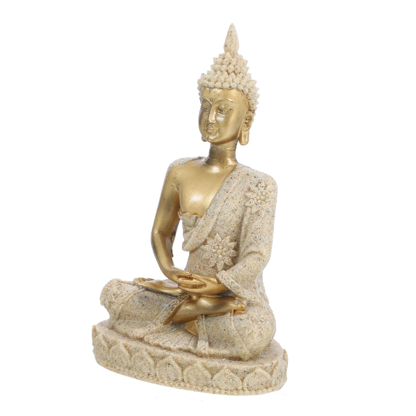 Cabilock Lot De 3 Sculptures De Bouddha en Résine pour Décoration De Table Et Offrande