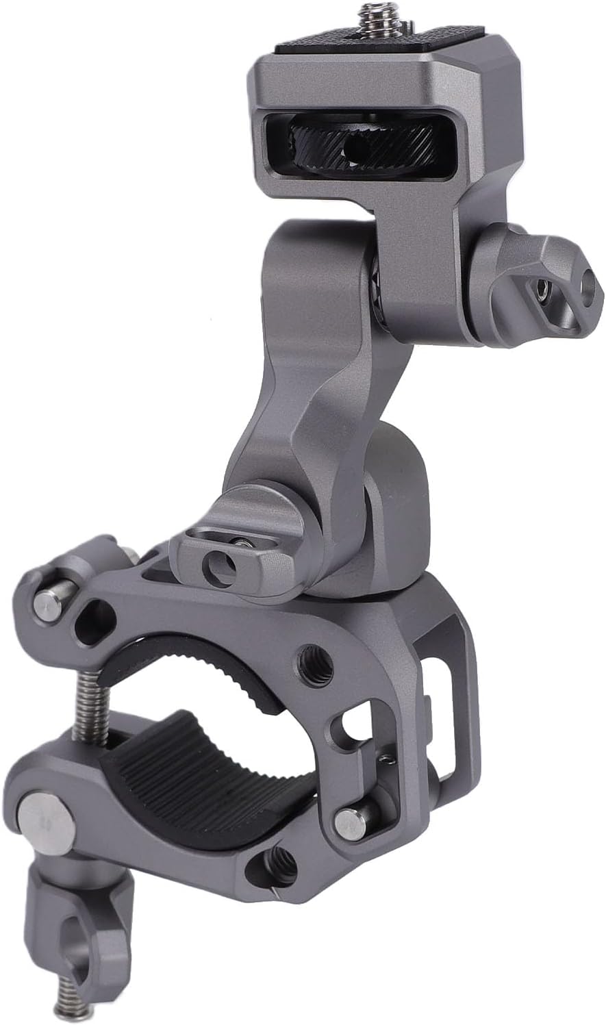 Cuifati Bike Pole Camera Mount Handlebar Camera Mount Motorcycle 360 Degree Rotation Adjustable Aluminum Alloy Clamp for Action Cameras with 2 Damping Axes 18-39mm Bar