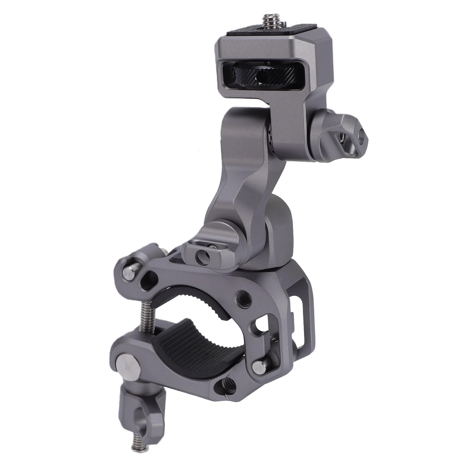 XUMIUZIY Supporto per Morsetto per Action Cam, Rotazione Stabile di 360 Gradi per Asta per Manubrio per Moto, Action, Lega di Alluminio