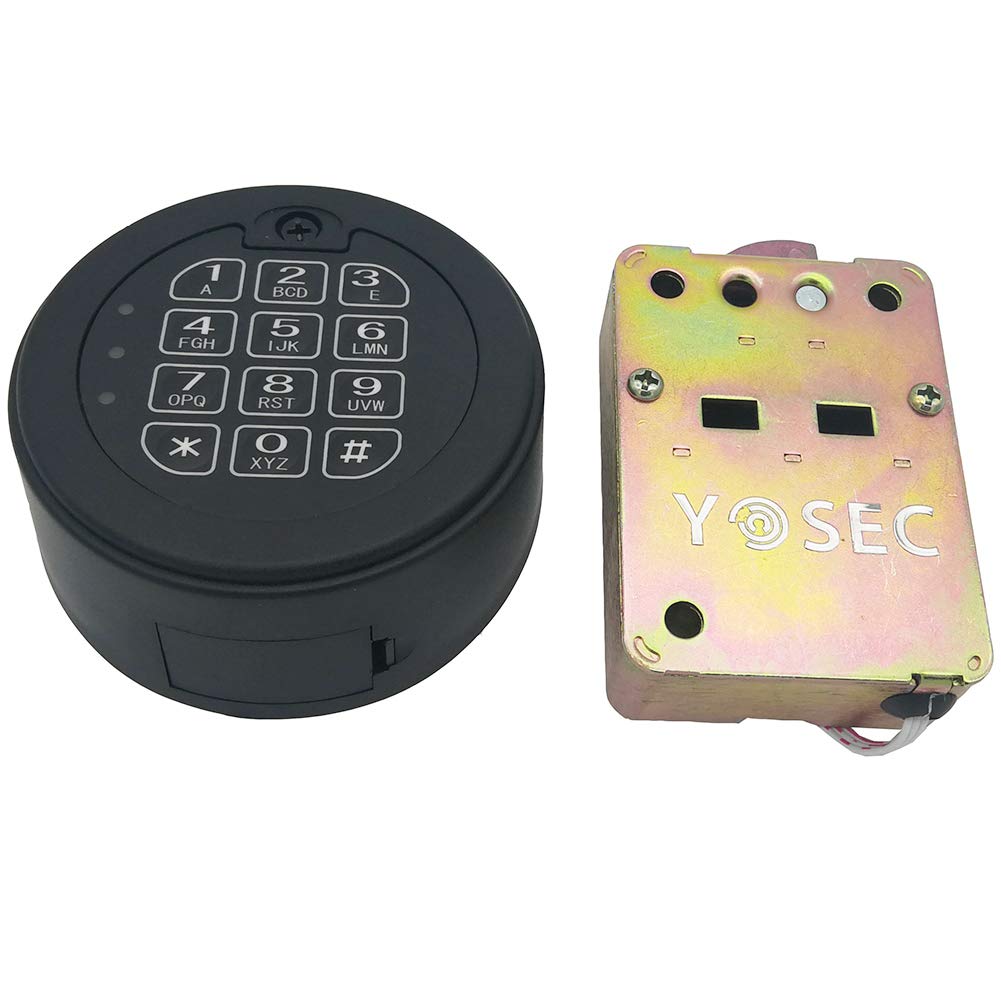 YOSECElectronic Safe Lock with Digital keypad for Safe Box with time delay function0-59 Minutes1 Master Code and 5 User Code can be Set Dual Control Model