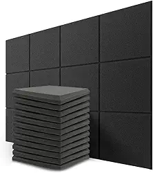 Kit 10 Placas Espumas Acústicas Lisas 30x30cm Espessura de 4cm