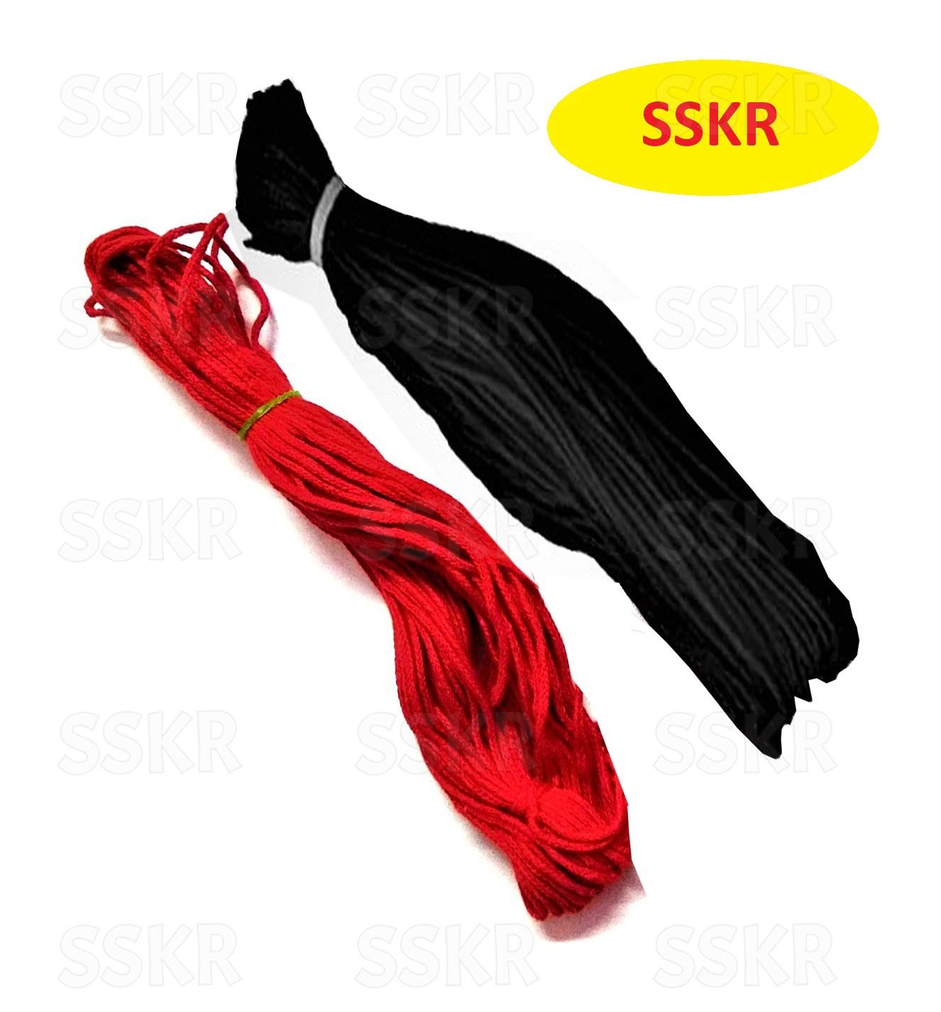 SSKR Religious Red and Black Silk Thread Nazar Dhaga , 10 Metres 3