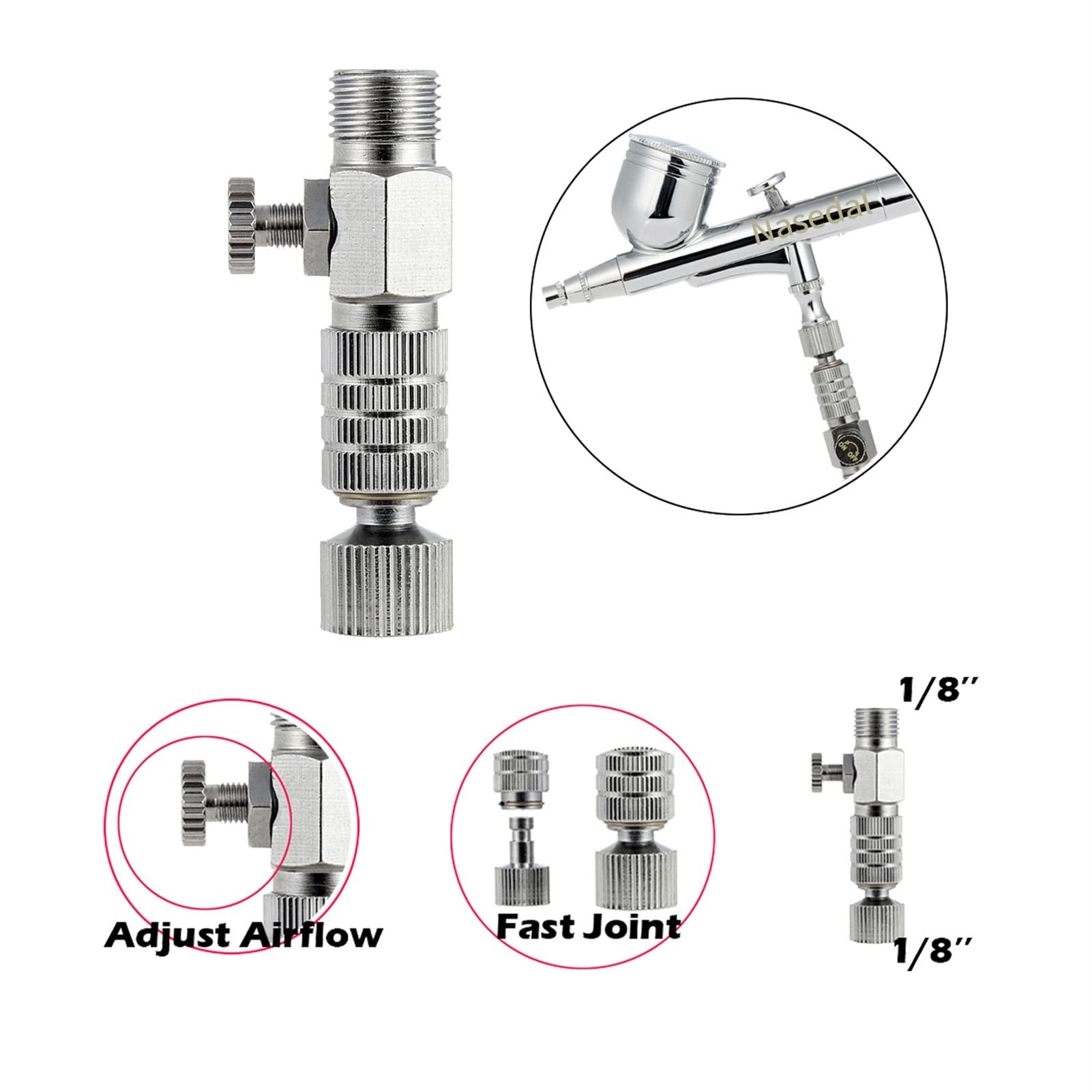 Ręczny pistolet do piaskowania Mini 9cc Airbrush Złota farba Pistolet do paznokci Makijaż Airbrush Twarz Sztuka tatuażu Zestaw narzędzi do malowania ciast Ręczne narzędzie do dekoracji (kolor: zesta