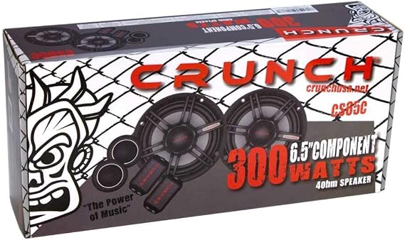 Crunch CS Series 6.5 Inch 300W 2-Way Component Speaker System, Pair