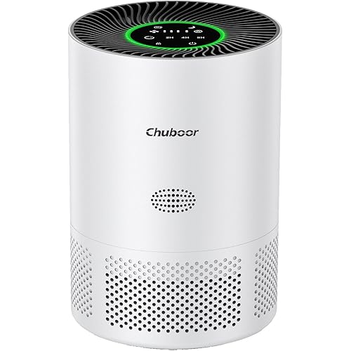 Chuboor Air Purifiers for Home Large Rooms up to 1200ft², H13 True HEPA Air Purifiers for Bedroom Dorm Room Pets with Timer, Air Purifier Cleaner for Dust,Smoke,Odor,Dander,Pollen, Wildfire Smoke