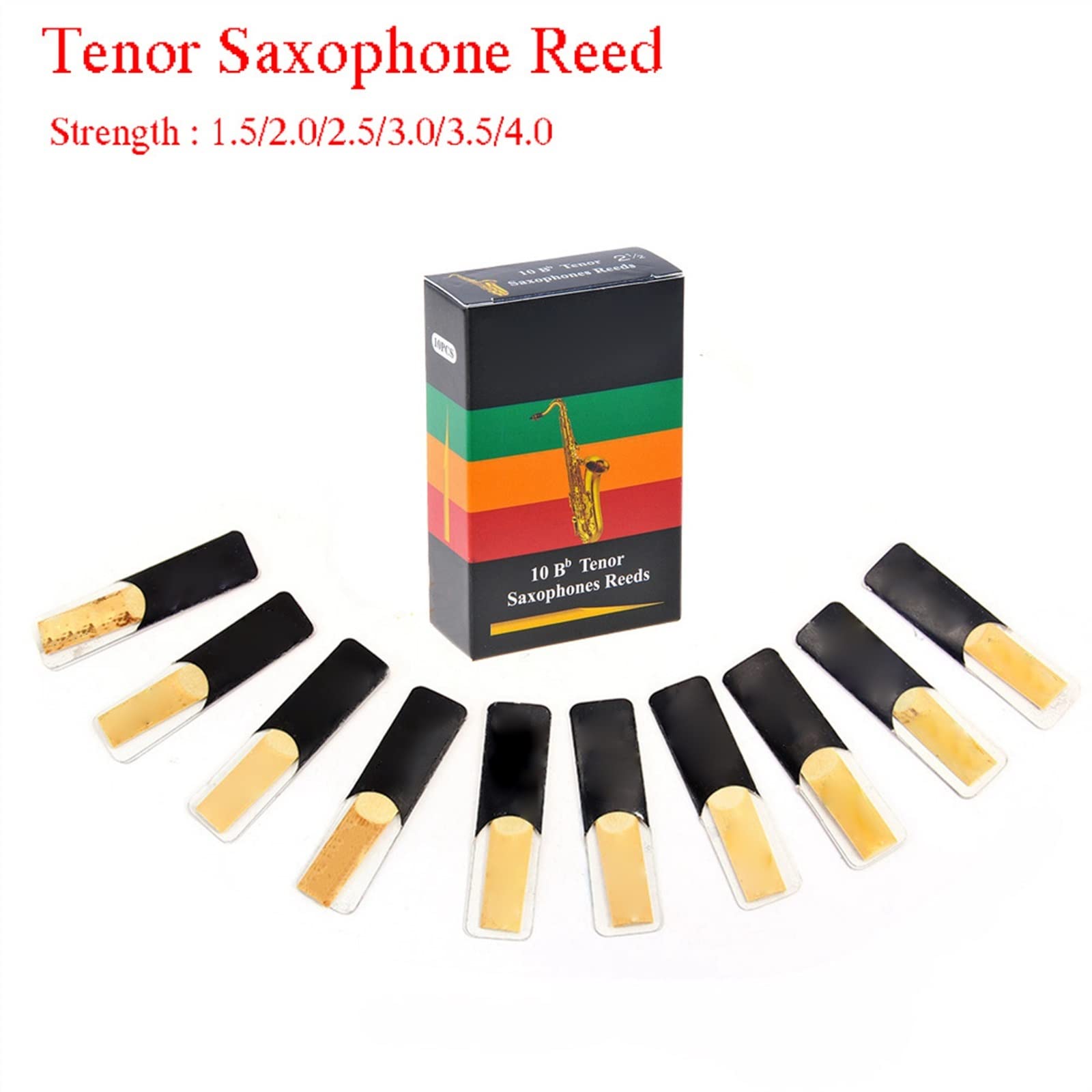 Saxophone Parts 10pcs Tenor Saxophone Reeds in Bb Key Accessory for Saxophone