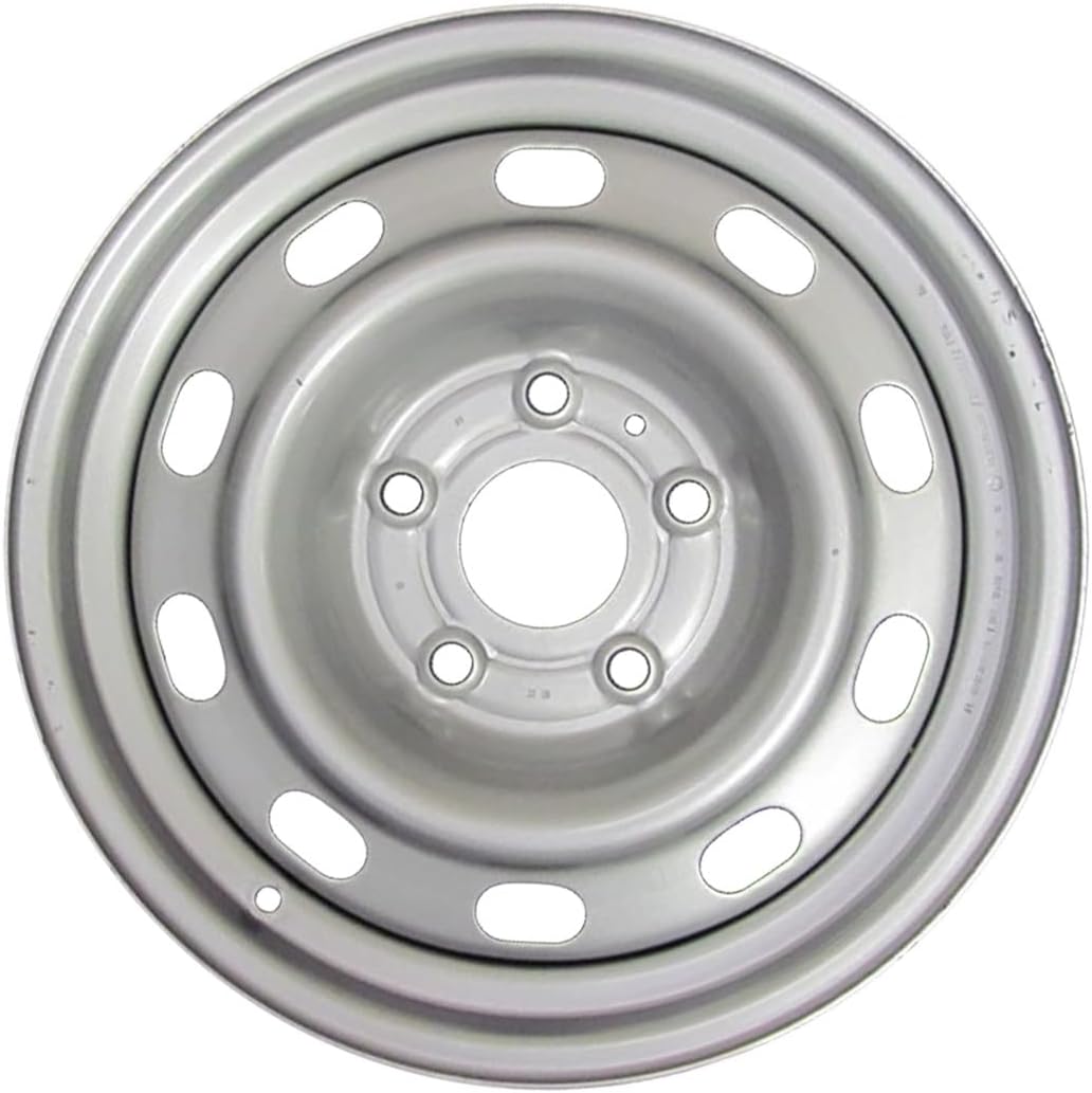 17" Steel Wheel (OEM) - Fits 2002-2012 Dodge Ram 1500 (10-Slot Design) - Silver Reman Steel Wheel