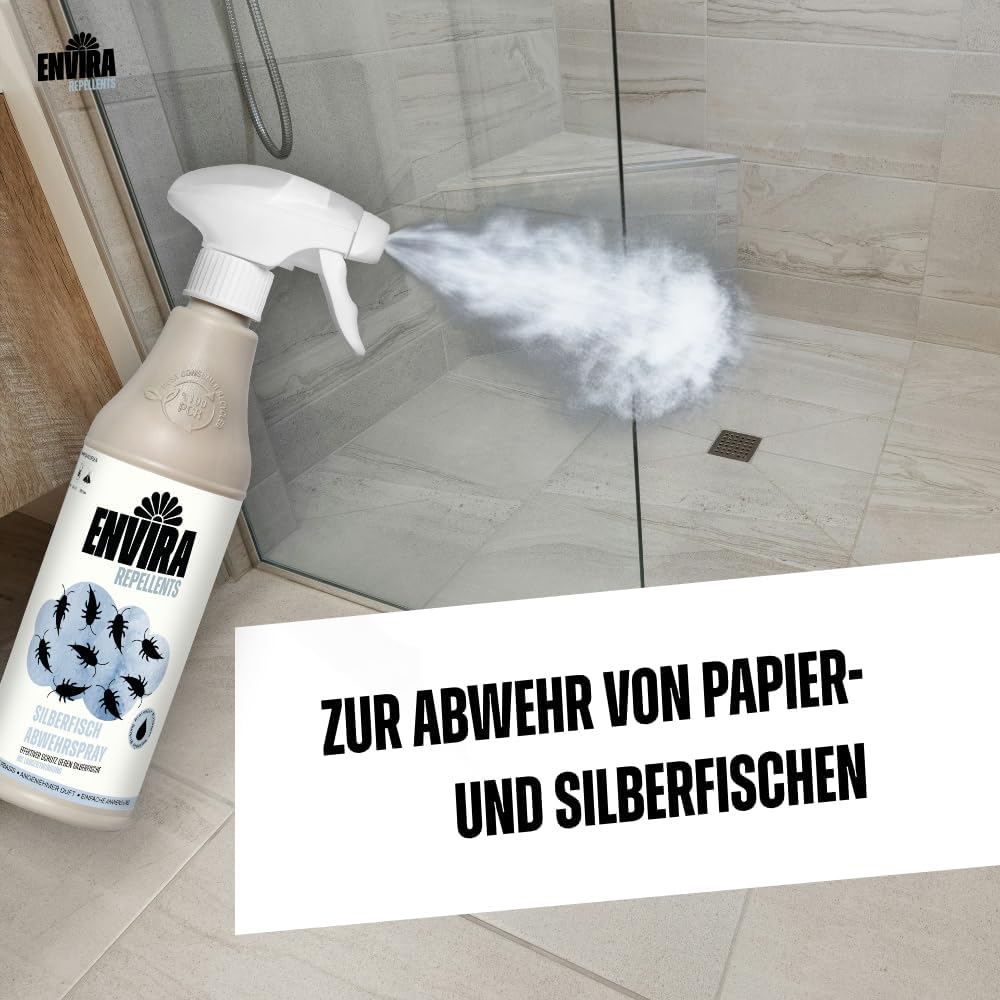 Envira Silberfischspray 5 Liter - wirksam gegen Silberfische & Papierfische | Silberfisch Spray & Mittel gegen Papierfischchen - hochwirksam, Alternative zu Falle & Köderdose, geruchsarm