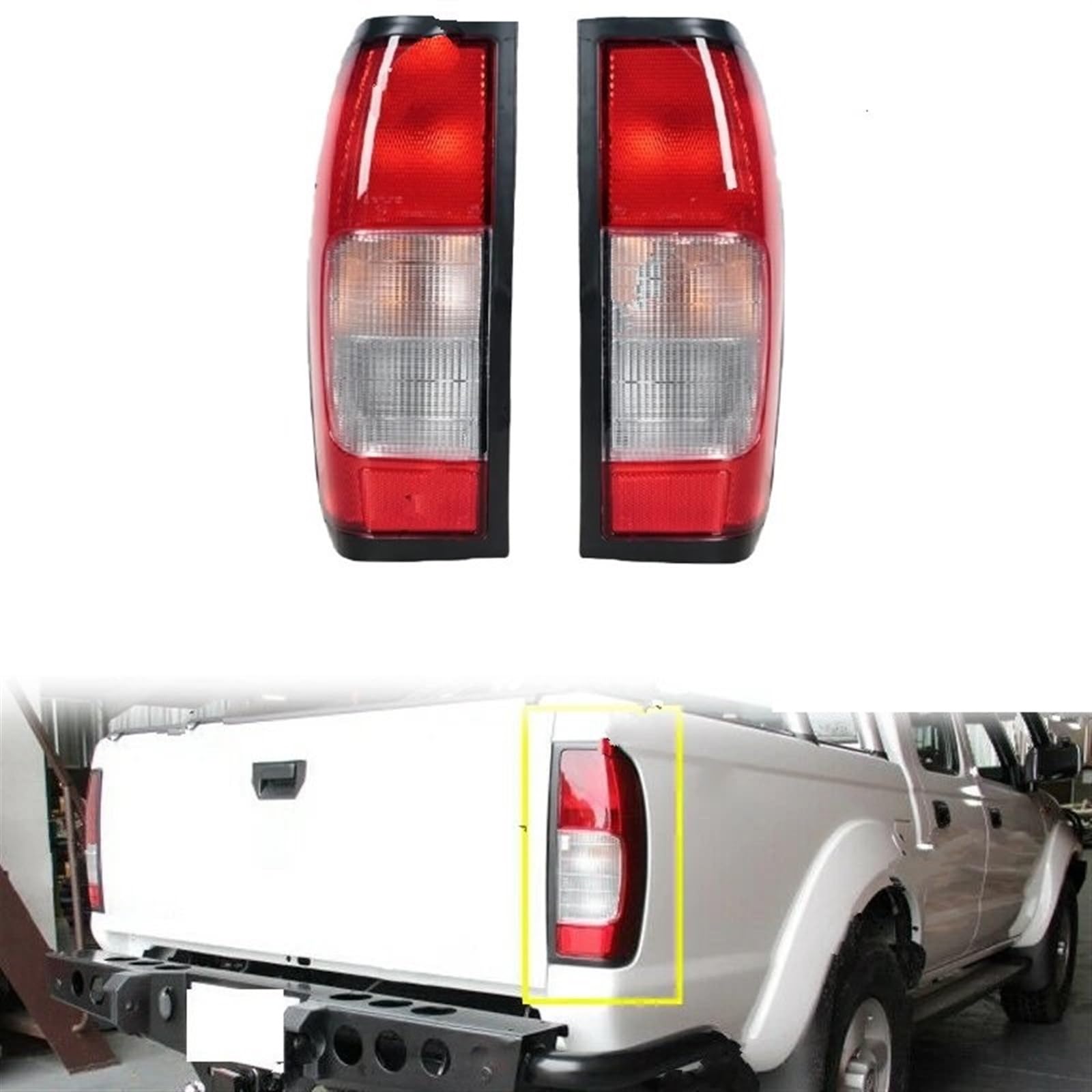 HILLAR Piloto Trasero Para Nissan Para Navara D22 DX ST Para ST-R 1997-2015 RLN026-EU-R/RLN026-UK-L Lámpara De Freno De Luz Trasera Automática Pilotos Traseros Remolque(Bien)