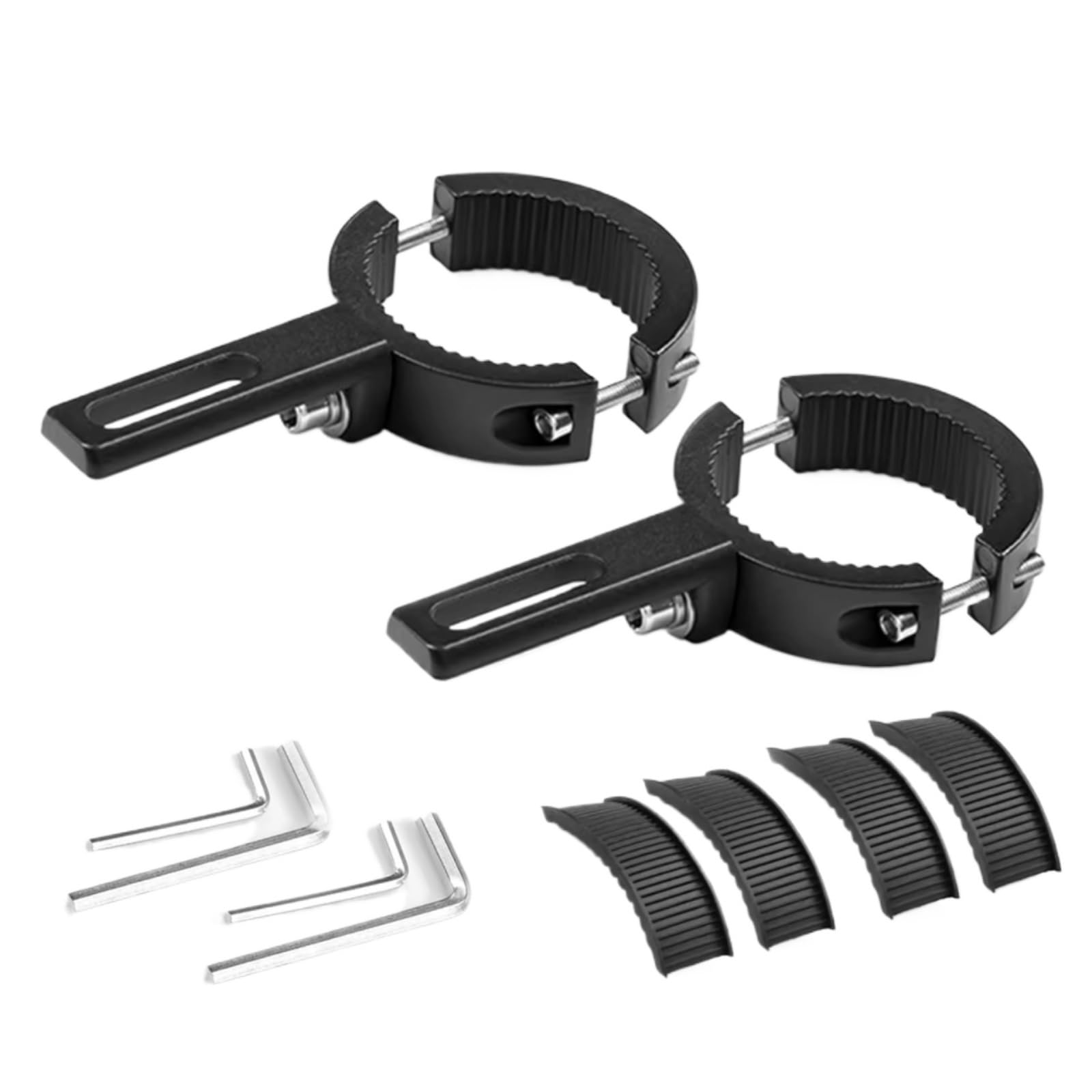 Kangboz One Color Motorbike Lights Brackets Universal Motorcycle Spotlight Mount Bracket Fog Driving Lights Brackets Support Stand Fixation Headlamp Holder Motobike Accesorios(L 2Pcs)