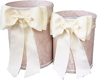 ジェニファーテイラー ダストボックス 大小 2個セット Haruno PK ピンク L:21φX27.5H, S:18φX23.5H(cm) 32468DB