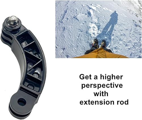 Miniatura 4 de Soporte de correa para GoPro para cascos, base de adaptador de montaje ajustable con varilla de extensión y hebilla giratoria de liberación rápida,
