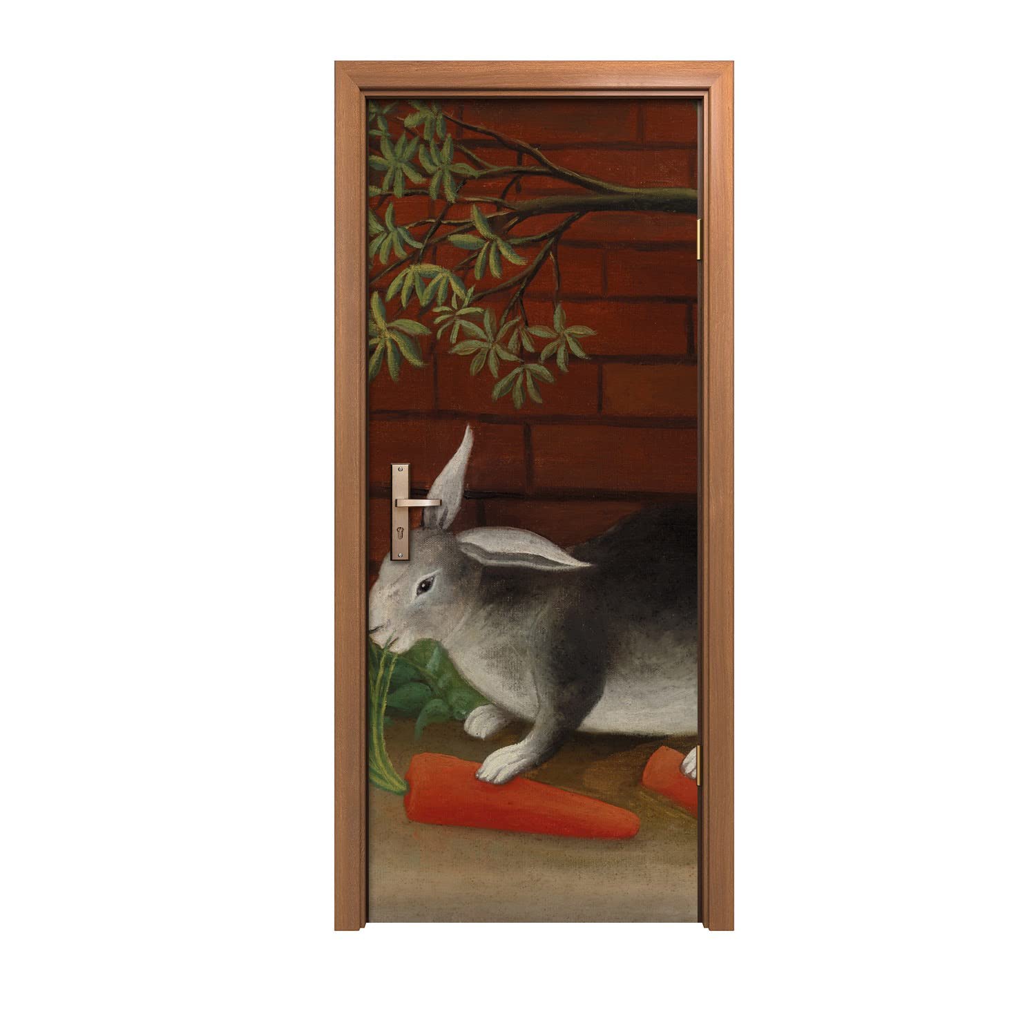 Autocollant de porte design d'intérieur 90x200cm poster mural lapin