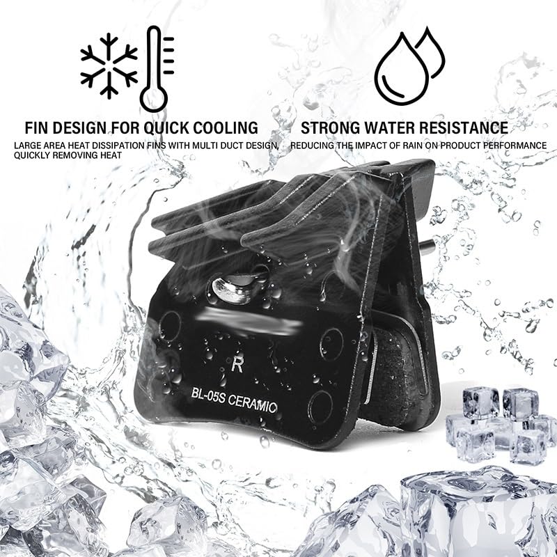 Pastillas de freno de cerámica para bicicleta compatibles con N03A N04C D02S D03S Pastillas de freno de bicicleta compatibles con M7120 M8120 M9120 (BL-05S, 10 pares)