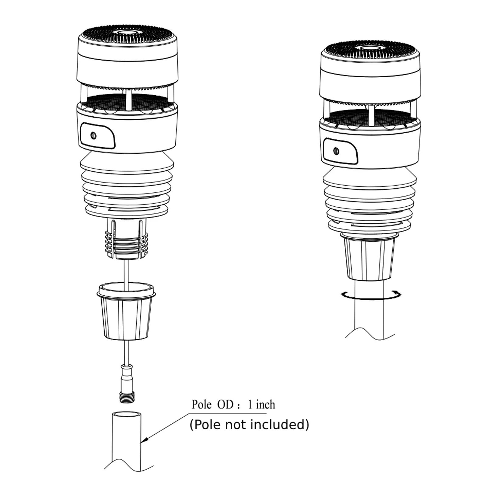 ECOWITT Außensensor WN90SDI für Wetterstation mit SDI-12-Schnittstelle und -Protokoll