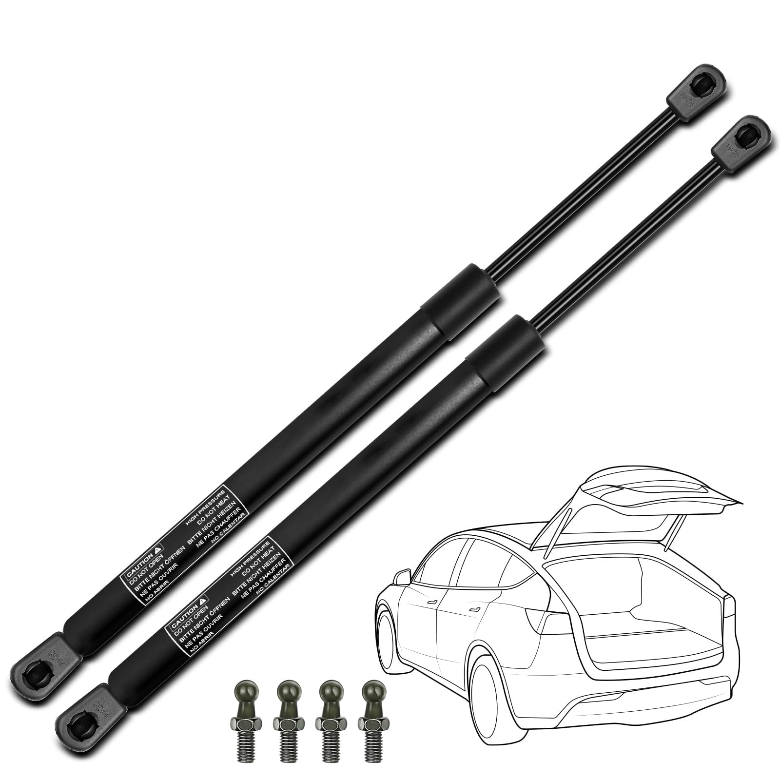 Tryagat 2 Pcs Tailgate Gas Struts for Jeep 1999-2004 Grand Cherokee, Replace# 55137022AB